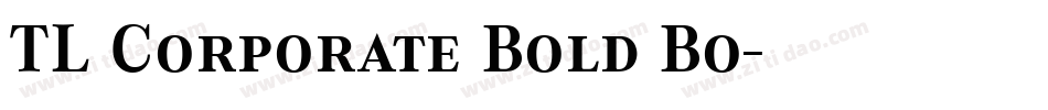 TL Corporate Bold Bo字体转换